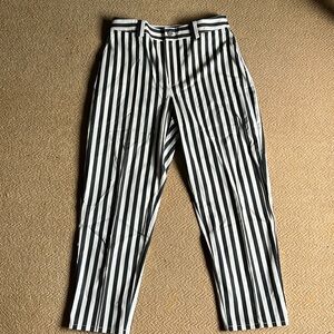 NWOT BLDWN Black and Cream Striped Pants.